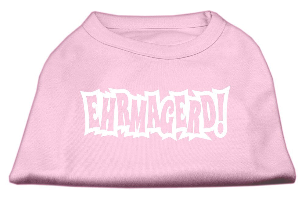 Pet Shirt "Ehrmagerd!" Light Pink