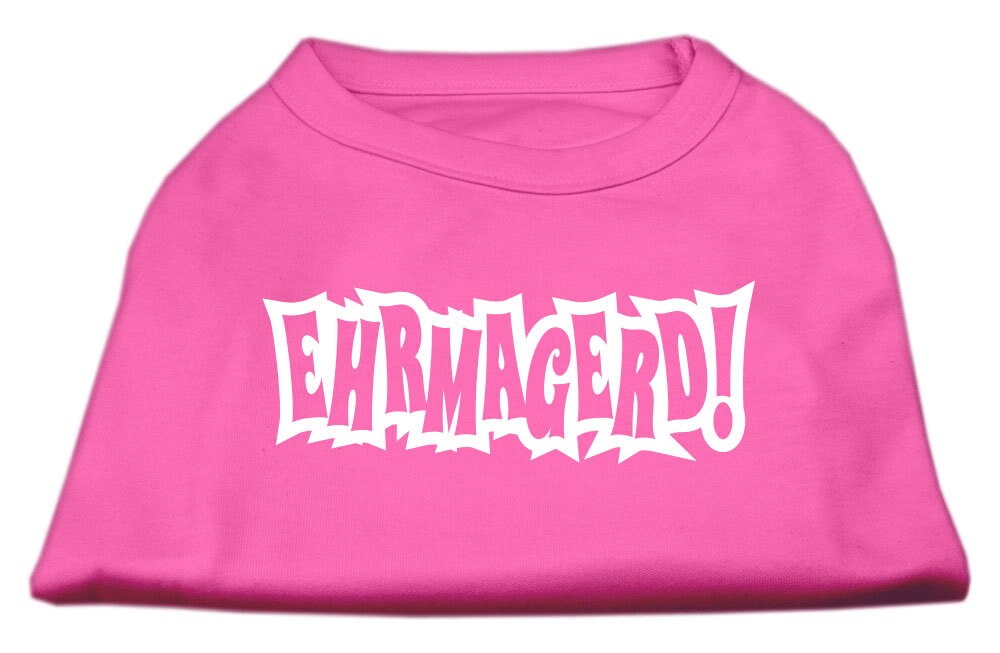 Pet Shirt "Ehrmagerd!" Bright Pink