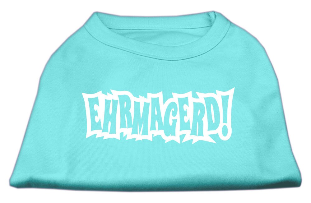 Pet Shirt "Ehrmagerd!" Aqua