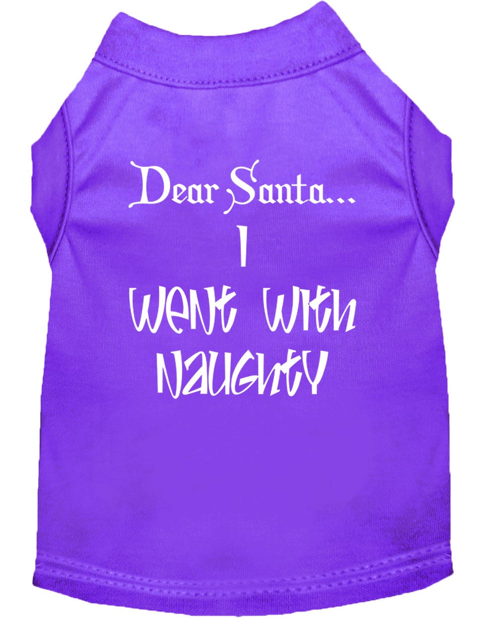 Christmas Pet Shirt, "Dear Santa, I Went With Naughty"