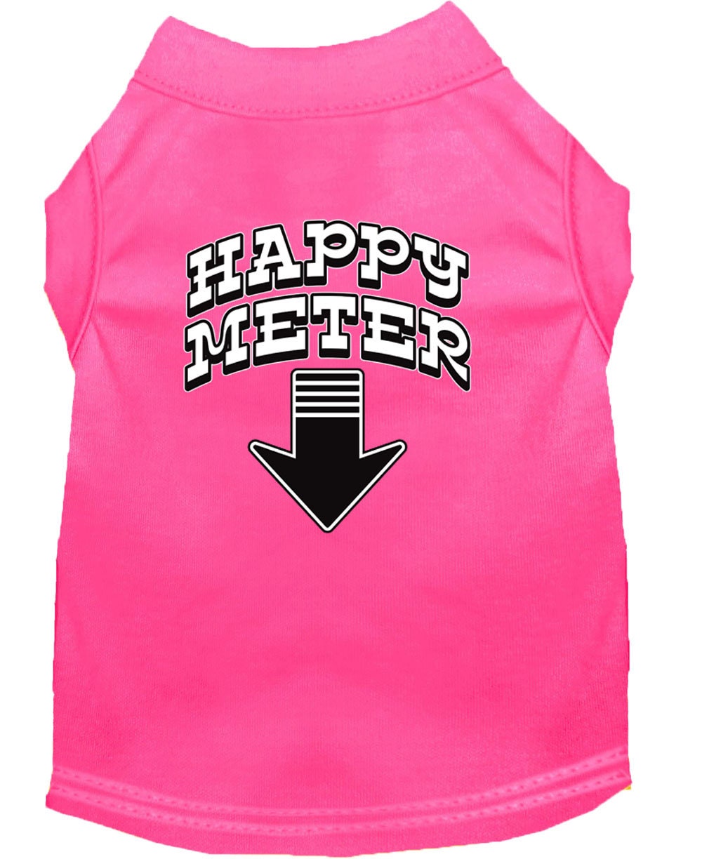 Pet Shirt "Happy Meter" Bright Pink