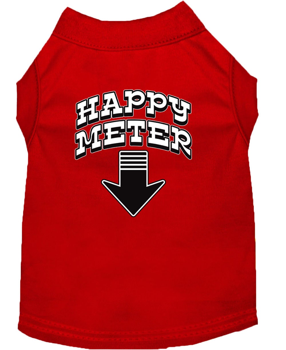 Pet Shirt "Happy Meter" Red