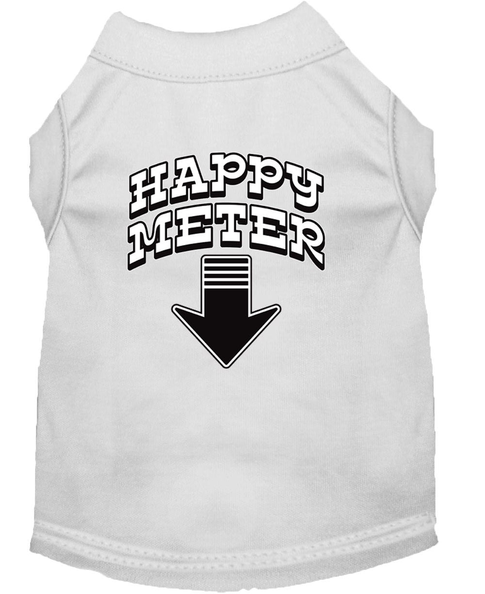 Pet Shirt "Happy Meter" White