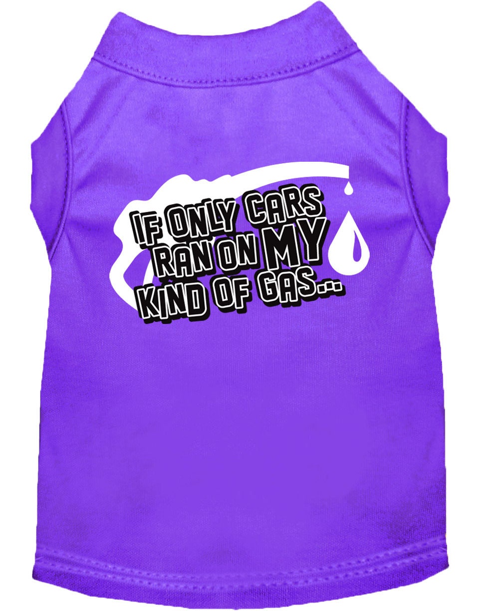 Pet Shirt "If Only Cars Ran On My Kind Of Gas" Purple