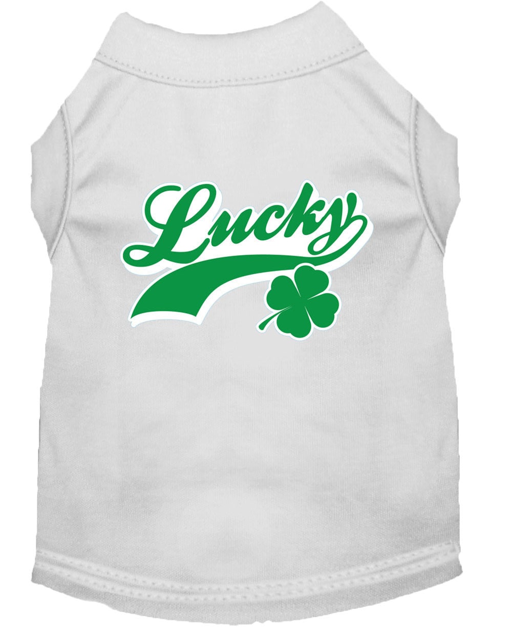 Pet Shirt "Lucky Swoosh" White