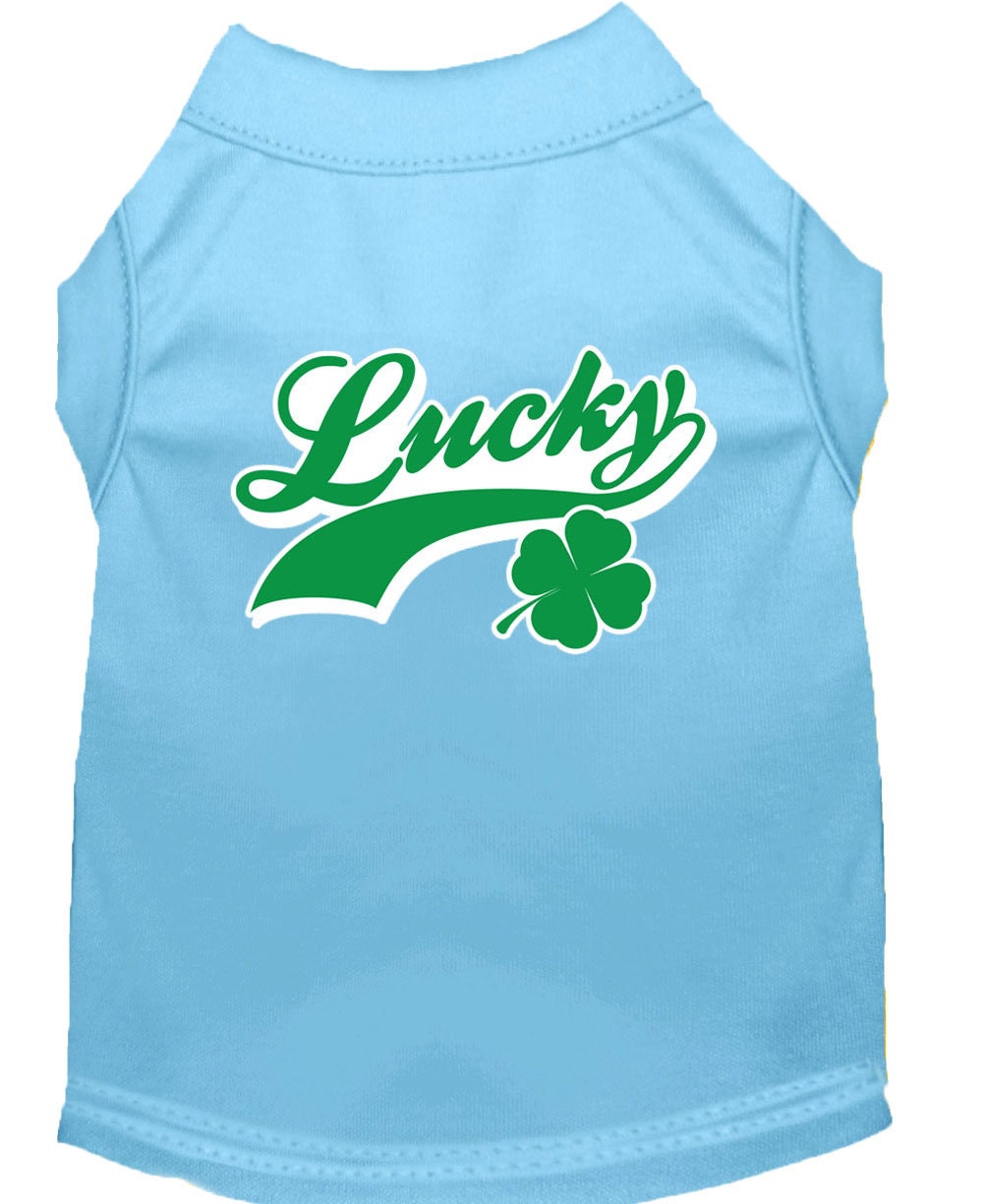 Pet Shirt "Lucky Swoosh" Baby Blue