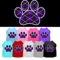 Pet Shirt "Argyle Paw Purple"