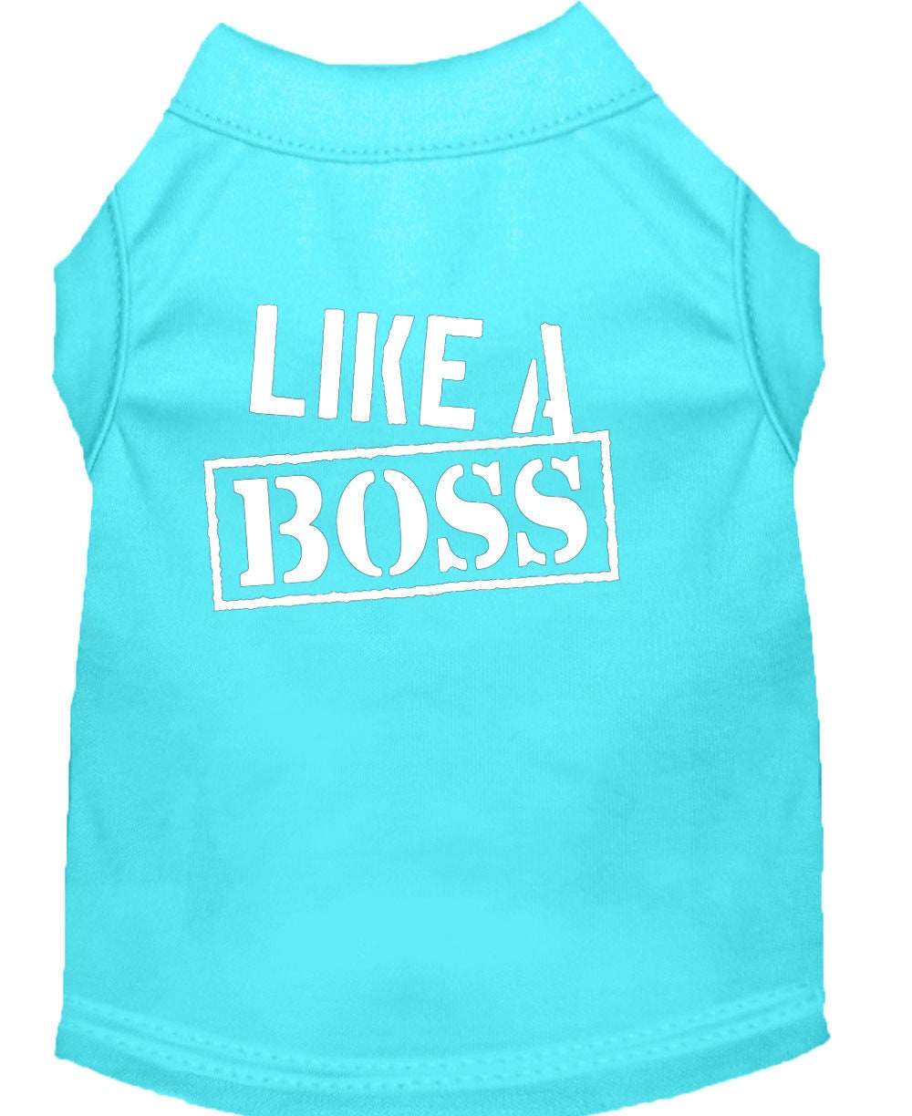 Pet Shirt "Like A Boss" Aqua