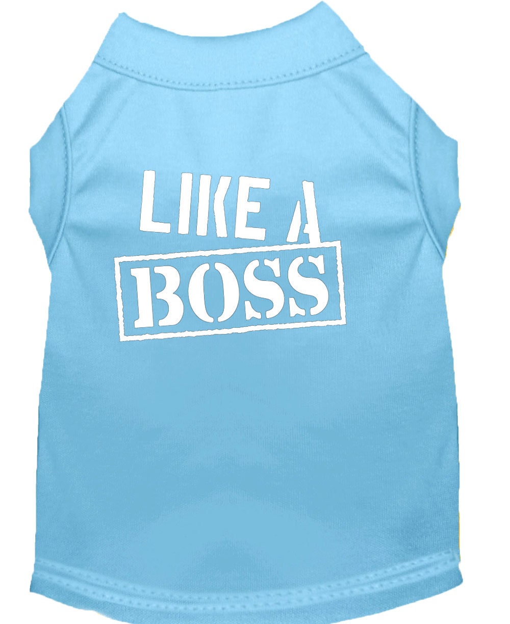 Pet Shirt "Like A Boss" Baby Blue