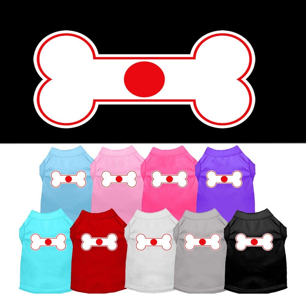 Pet Shirt "Bone Shaped Japan Flag"
