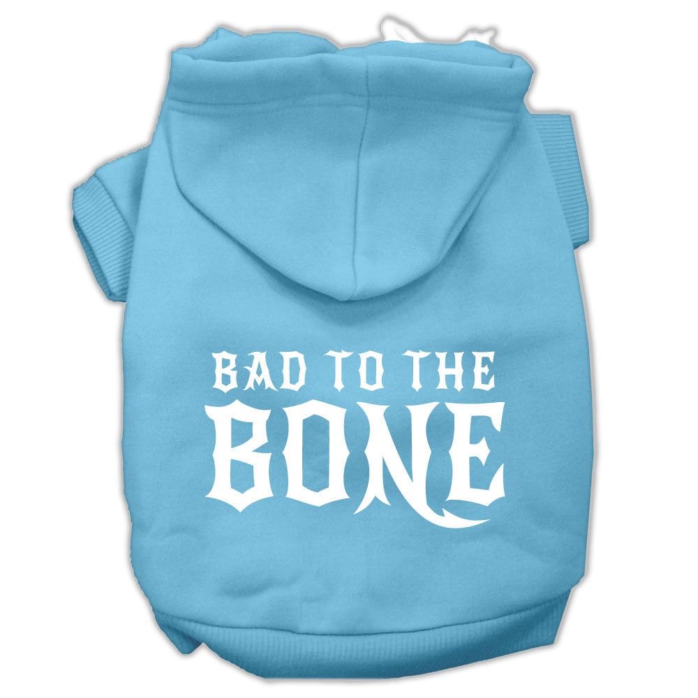 Pet Hoodie "Bad To The Bone" Baby Blue