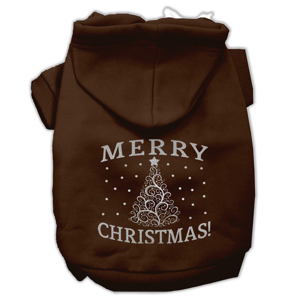 Christmas Pet Hoodie Screen Printed, "Shimmer Christmas Tree"