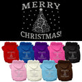 Christmas Pet Hoodie Screen Printed, "Shimmer Christmas Tree"