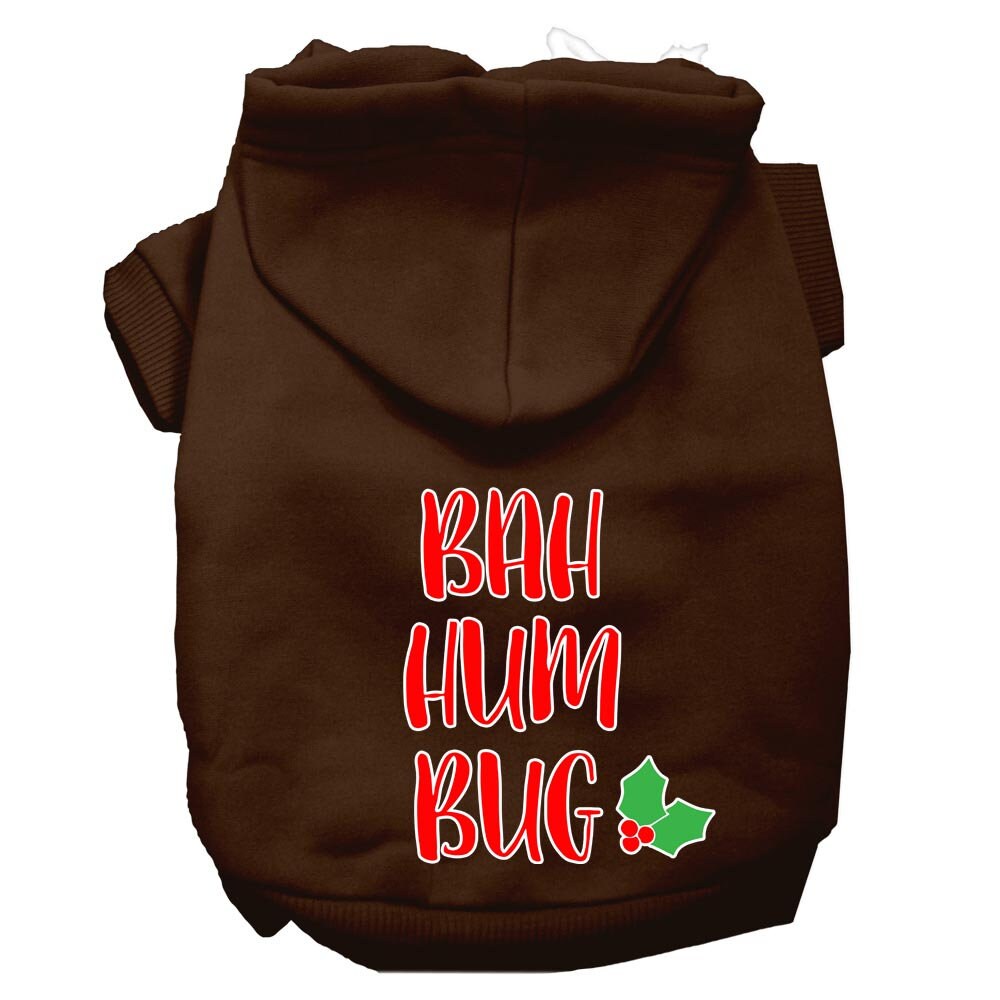 Christmas Pet Hoodie Screen Printed, "Bah Humbug"