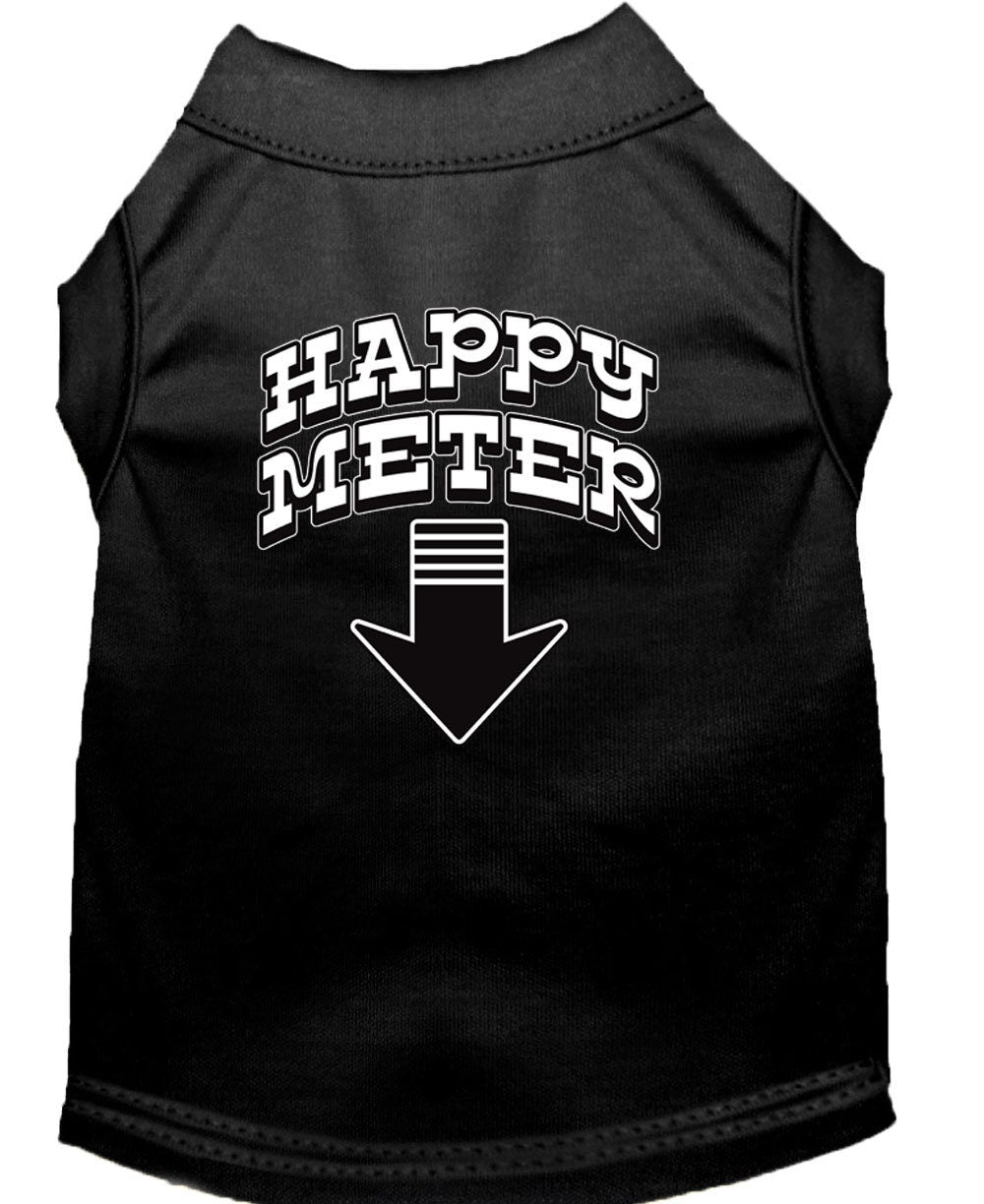 Pet Shirt "Happy Meter" Black