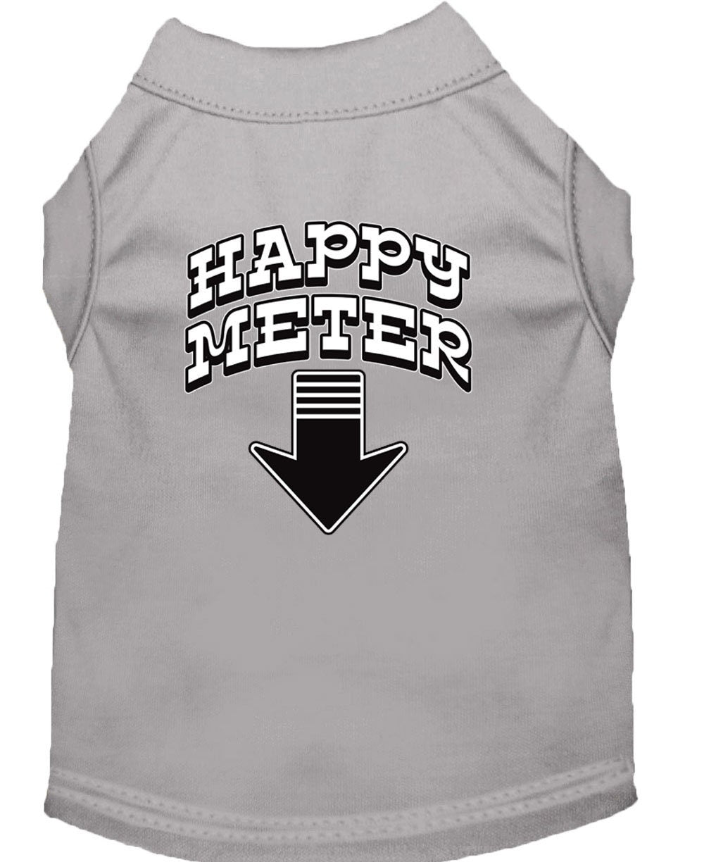 Pet Shirt "Happy Meter" Gray