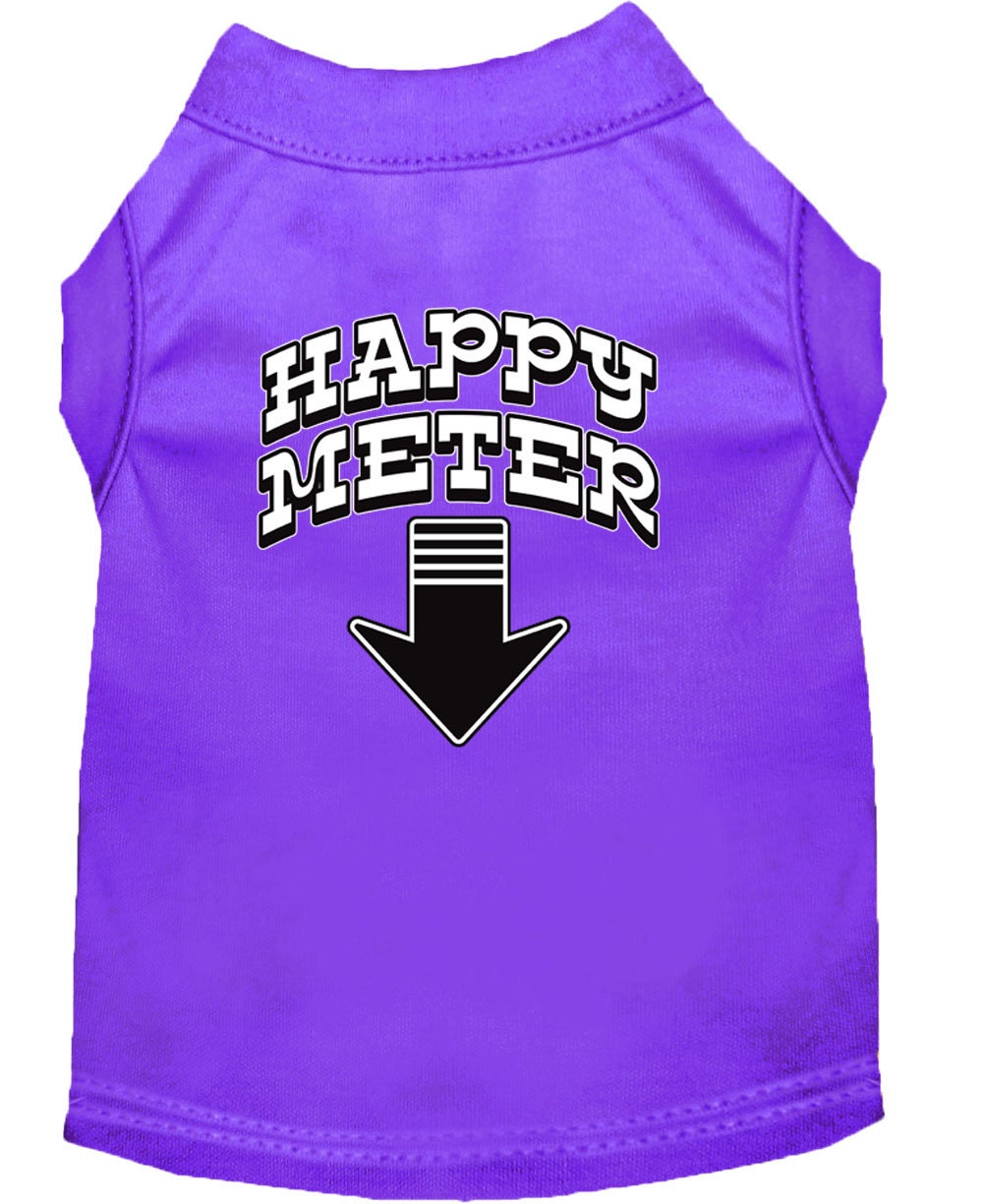 Pet Shirt "Happy Meter" Purple