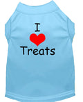 Pet Shirt "I Love Treats" Baby Blue