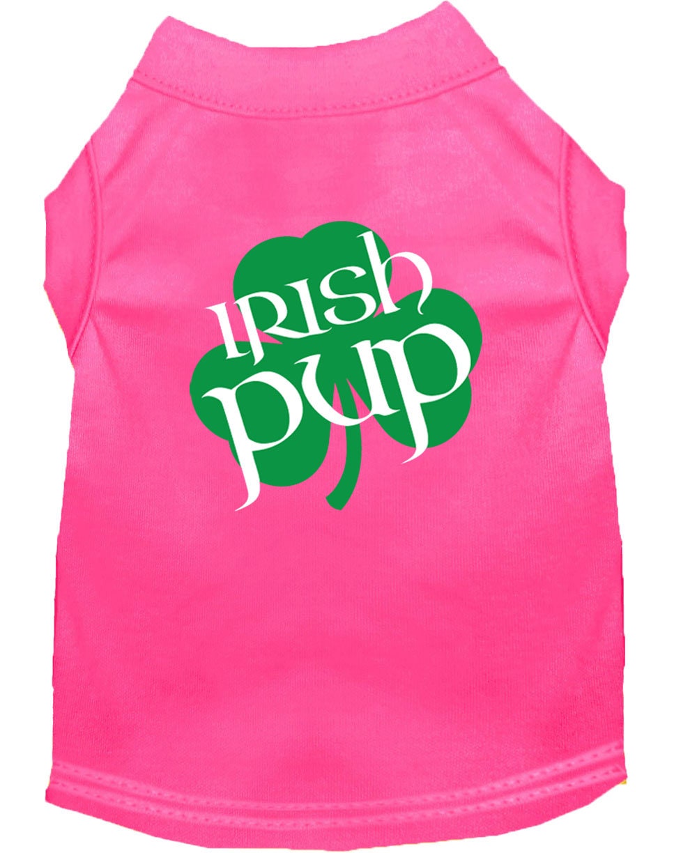 Pet Shirt "Irish Pup" Bright Pink