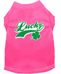 Pet Shirt "Lucky Swoosh" Bright Pink