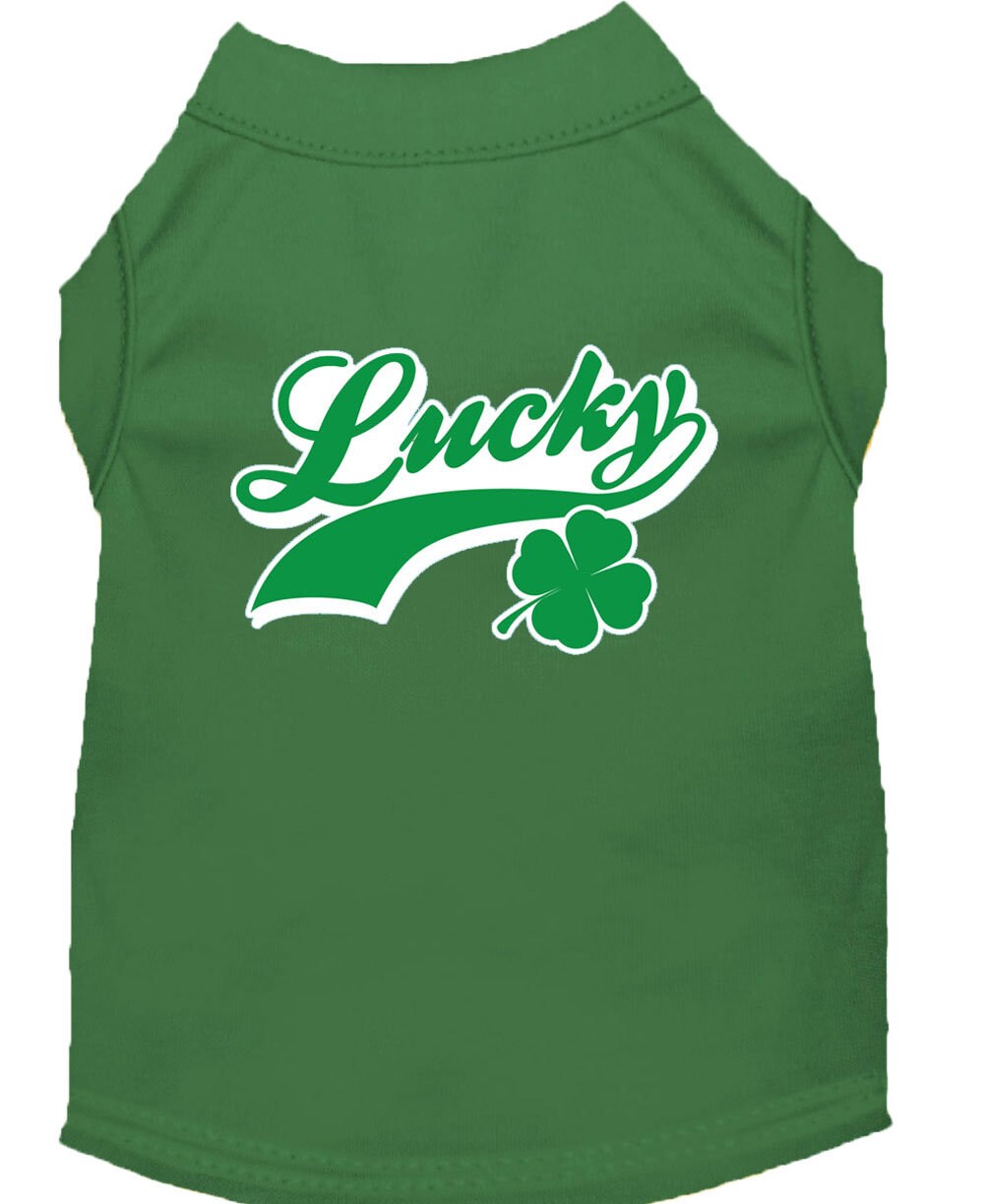 Pet Shirt "Lucky Swoosh" Emerald Green