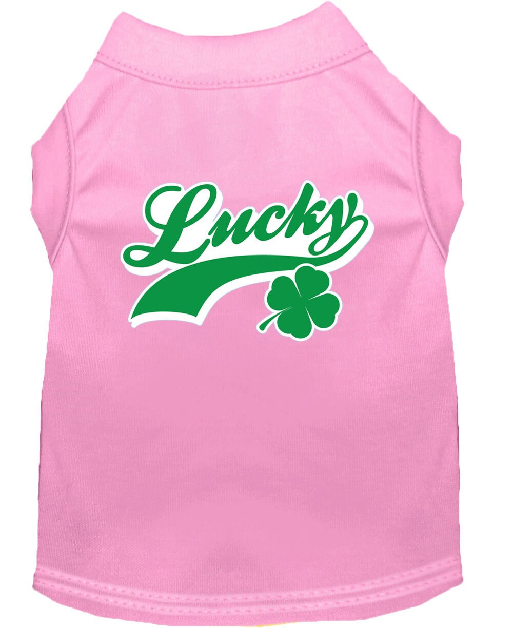 Pet Shirt "Lucky Swoosh" Light Pink