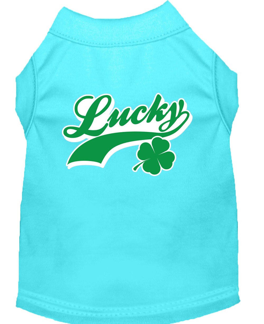 Pet Shirt "Lucky Swoosh" Aqua