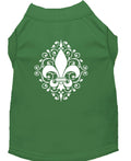 Pet Shirt "Henna Fleur De Lis" Emerald Green