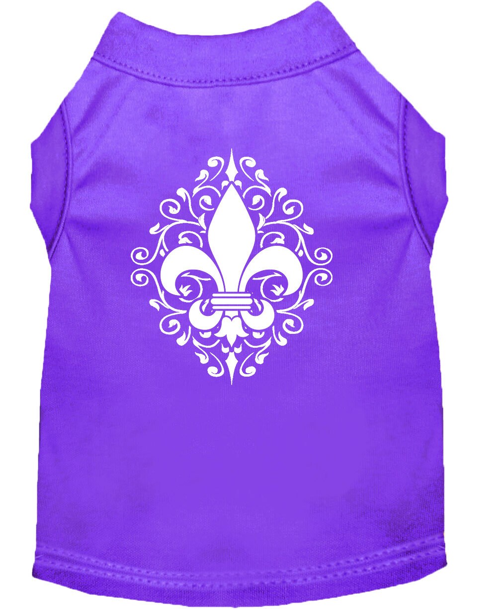 Pet Shirt "Henna Fleur De Lis" Purple