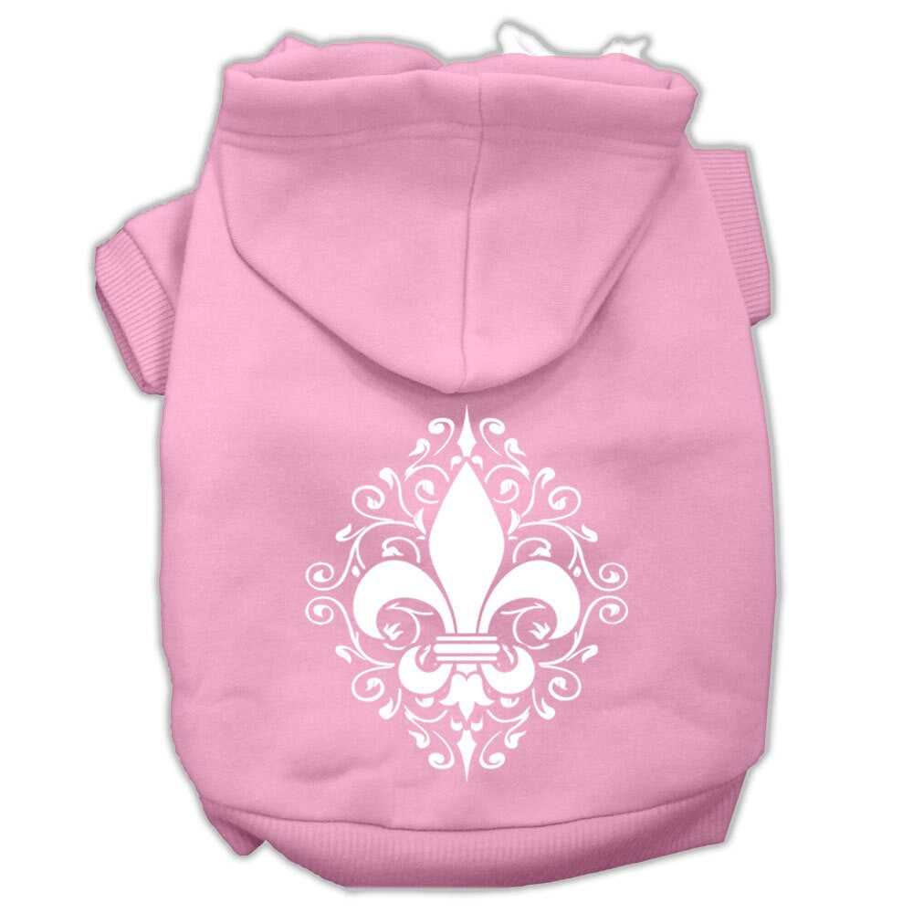 Pet Hoodie "Henna Fleur De Lis" Light Pink