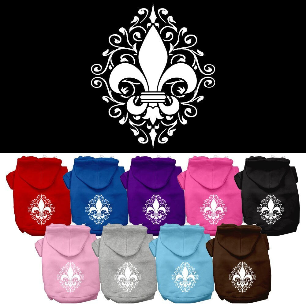 Pet Hoodie "Henna Fleur De Lis"
