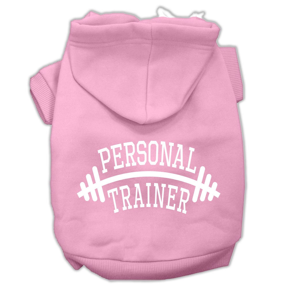 Pet Hoodie "Personal Trainer" Light Pink
