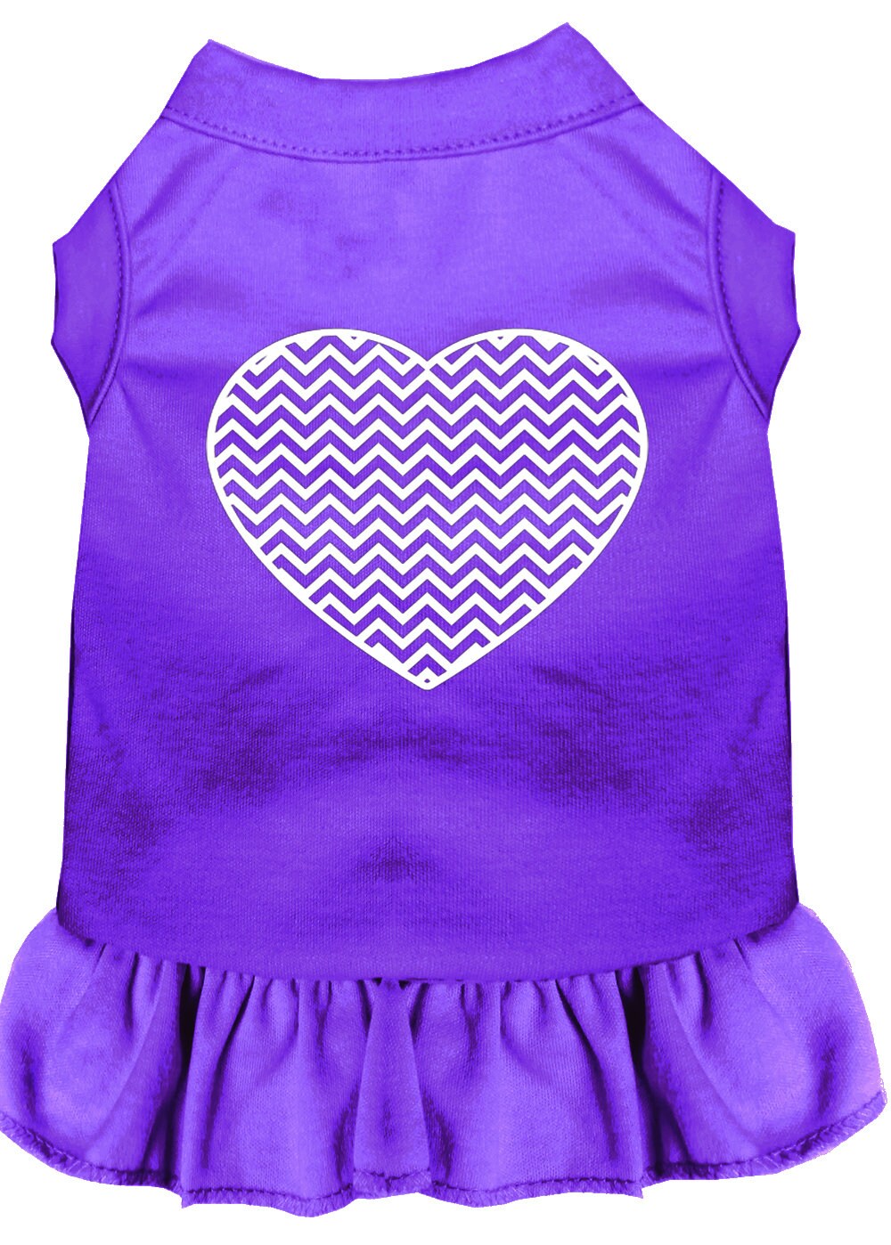 Pet Dress "Chevron Heart" Purple