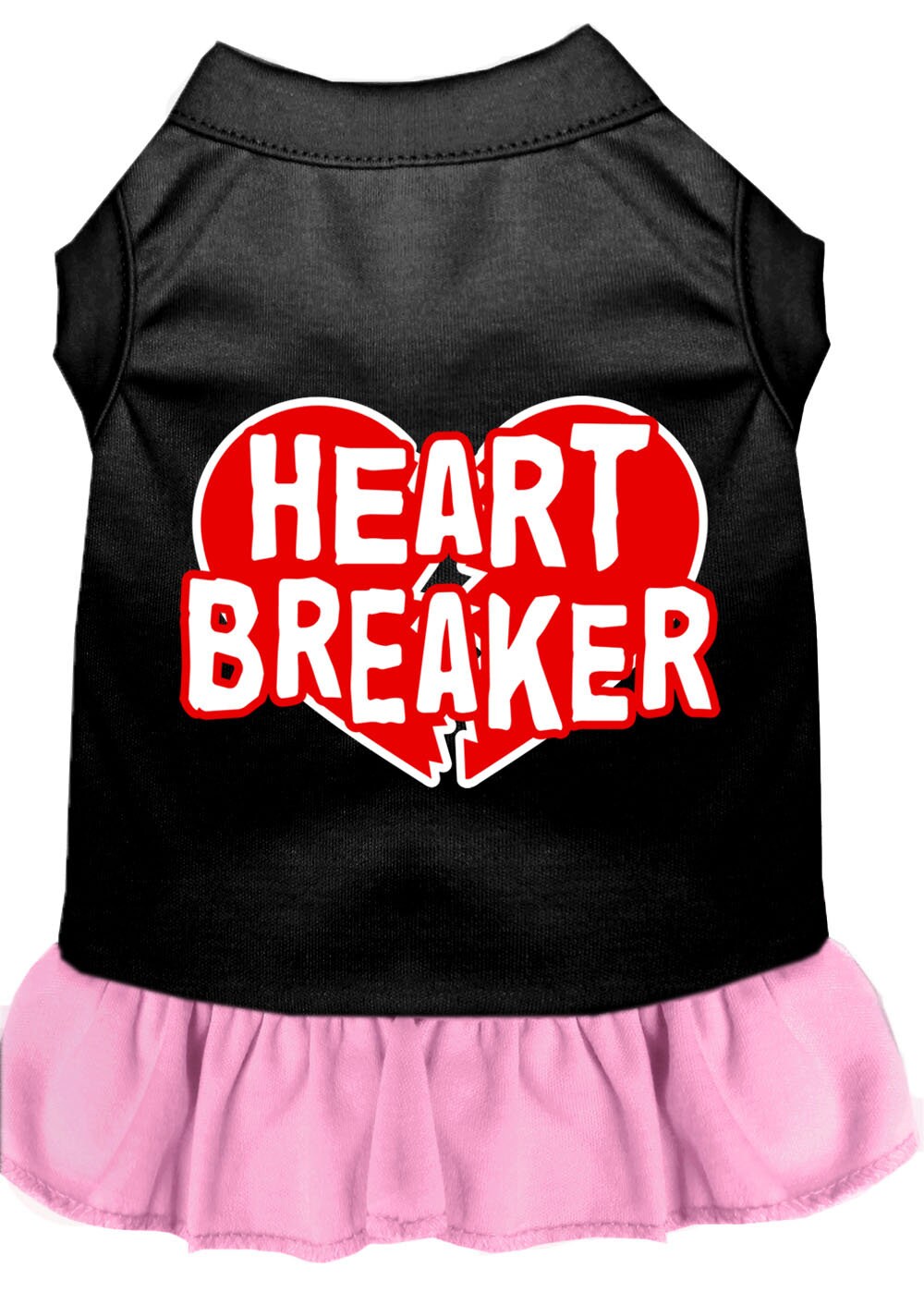 Pet Dress "Heart Breaker" Black W Light Pink