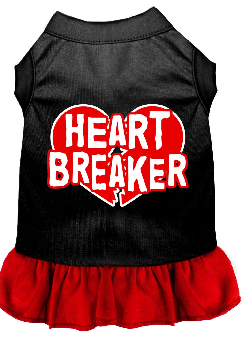 Pet Dress "Heart Breaker" Black W Red
