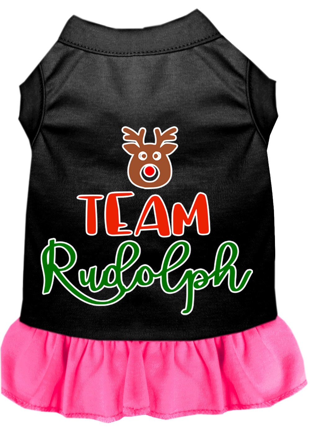 Christmas Pet Dress Screen Printed, "Team Rudolph"
