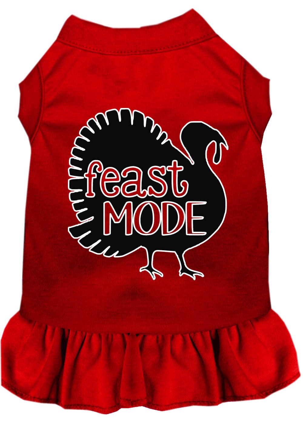Thanksgiving Pet Dress "Feast Mode" Red