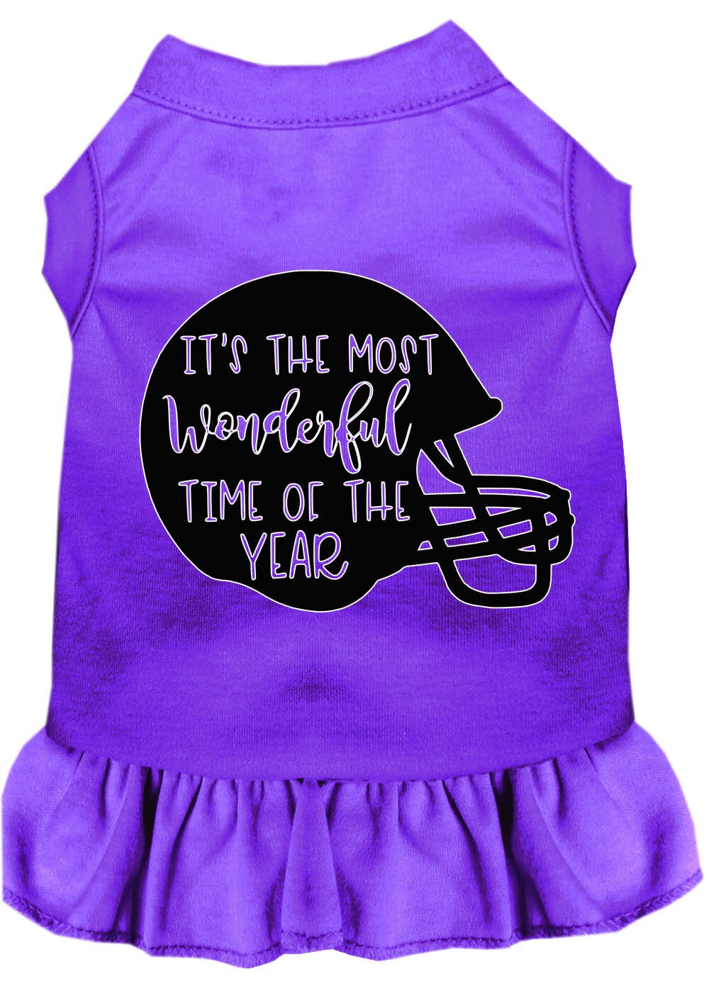 Pet Dress "Most Wonderful Time of the Year (Football)" Purple