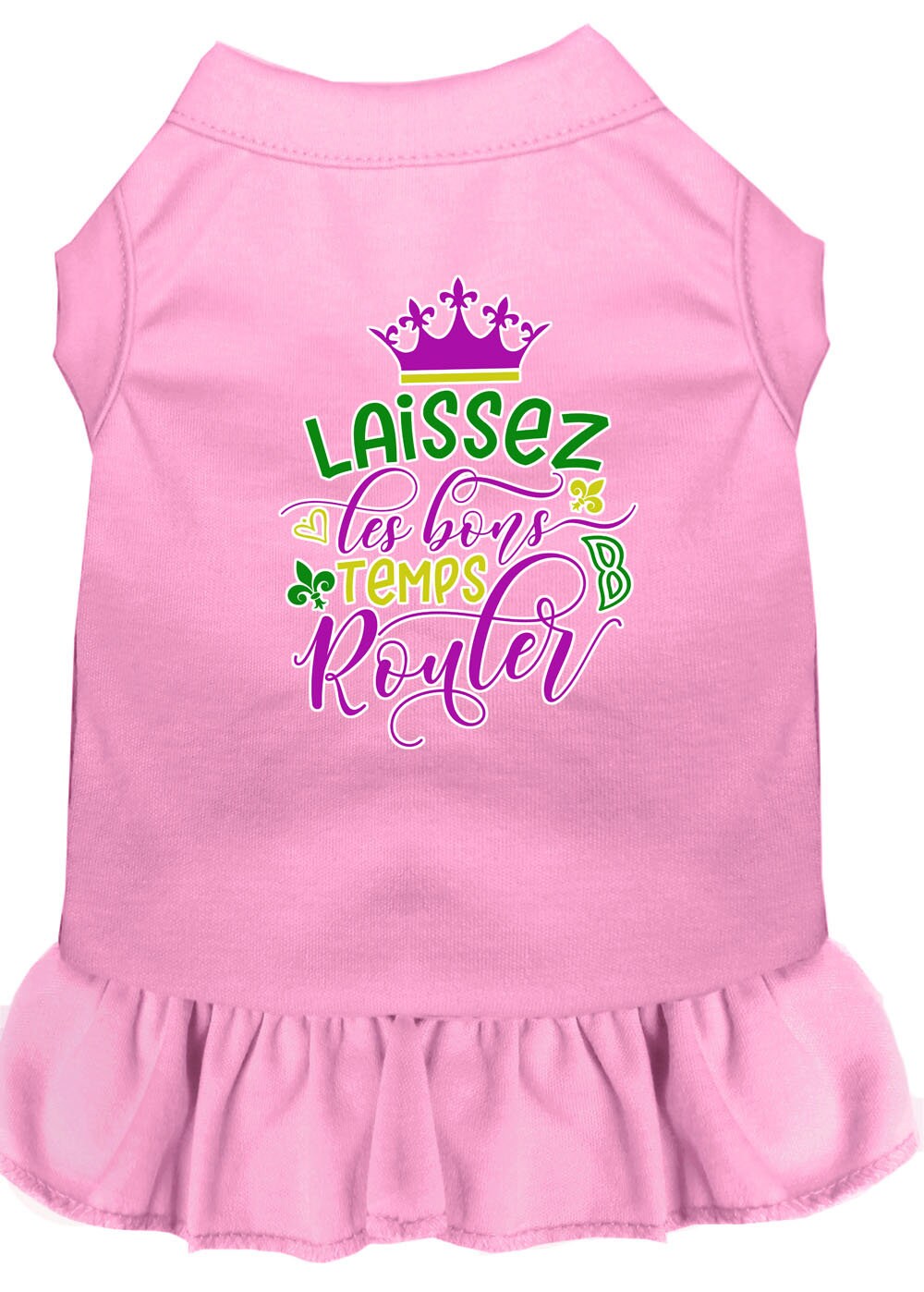 Pet Dress "Laissez Les Bons Temps Rouler" Light Pink