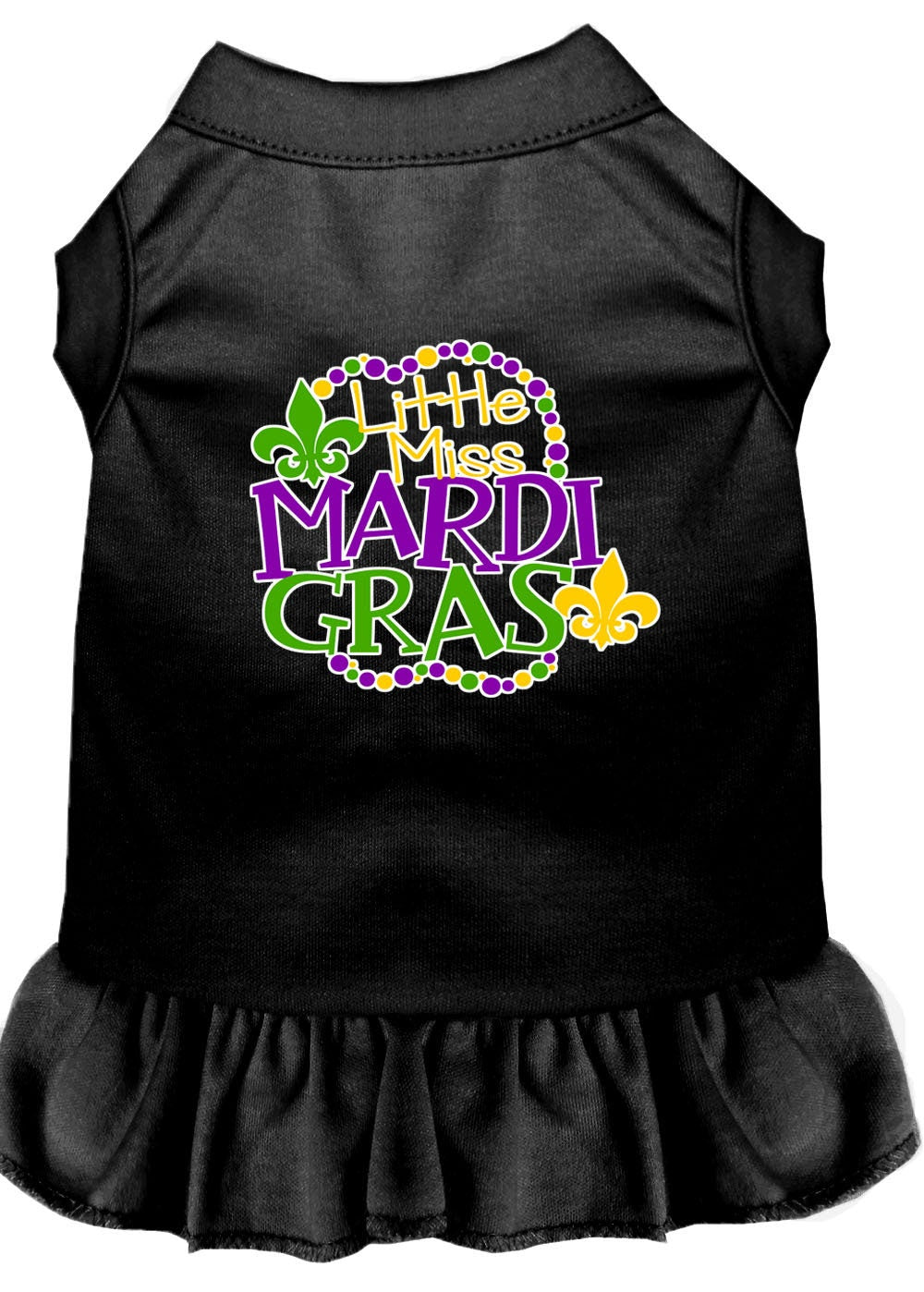 Pet Dress "Little Miss Mardi Gras" Black
