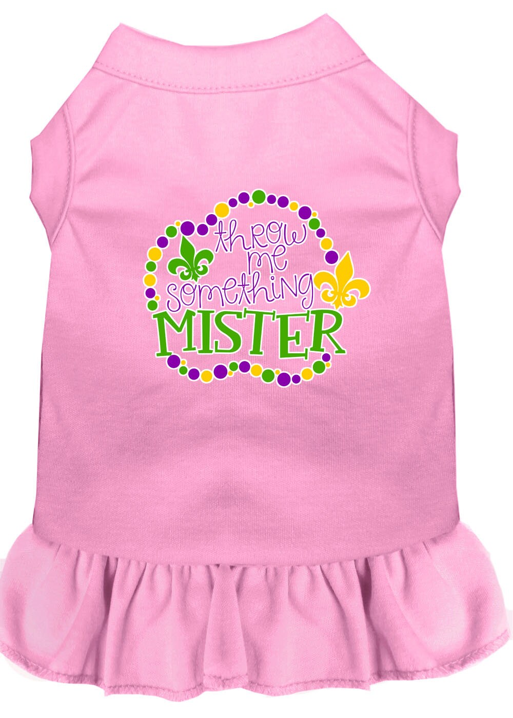 Pet Dress "Throw Me Something Mister" Light Pink