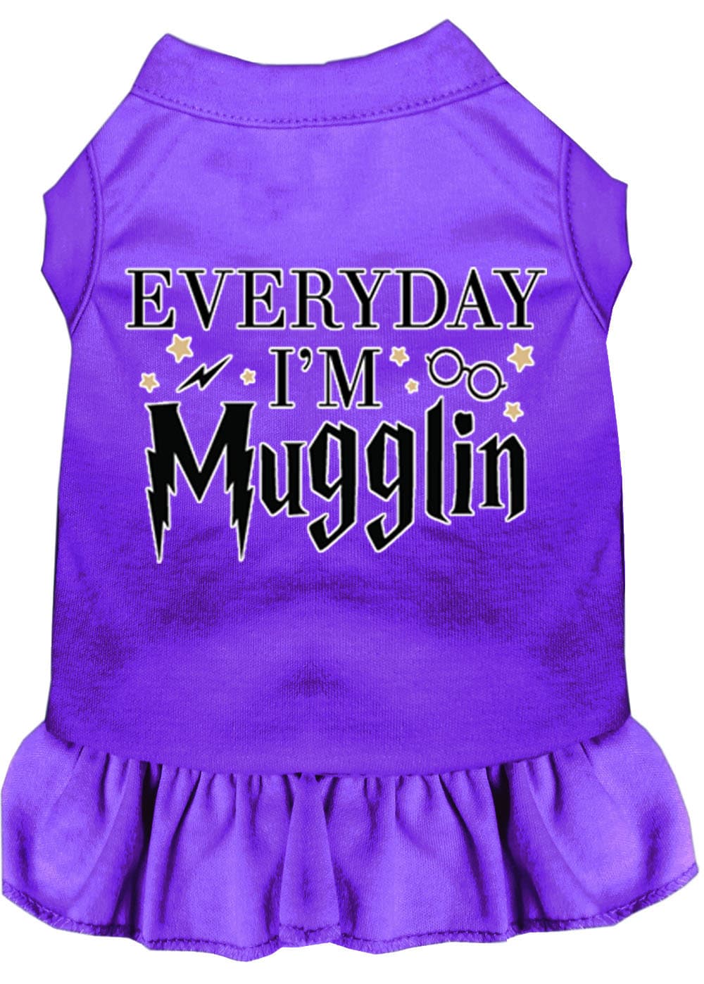 Pet Dress "Everyday I'm Mugglin" Purple