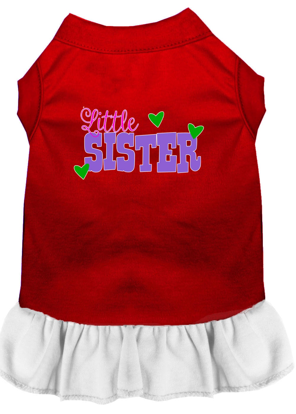 Pet Dress "Little Sister" Red W White