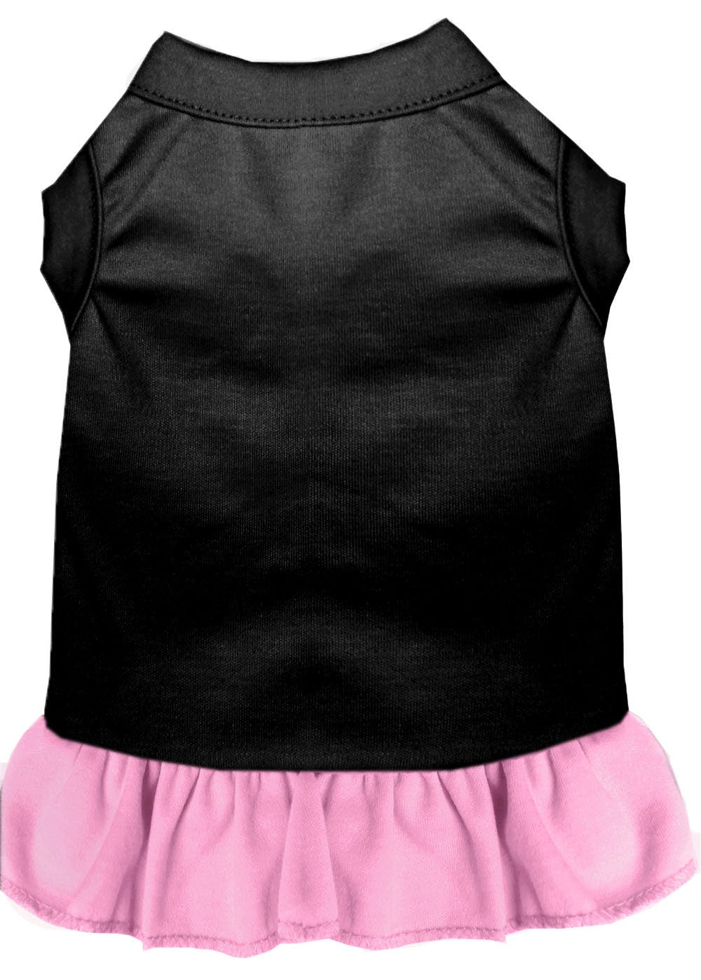 Plain Pet Dog & Cat Dress Black W Light Pink
