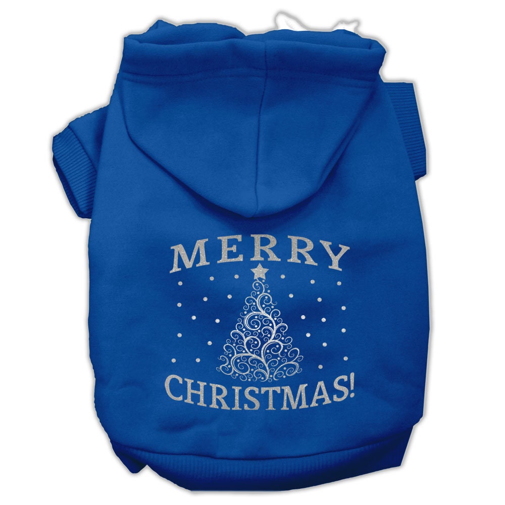 Christmas Pet Hoodie Screen Printed, "Shimmer Christmas Tree"