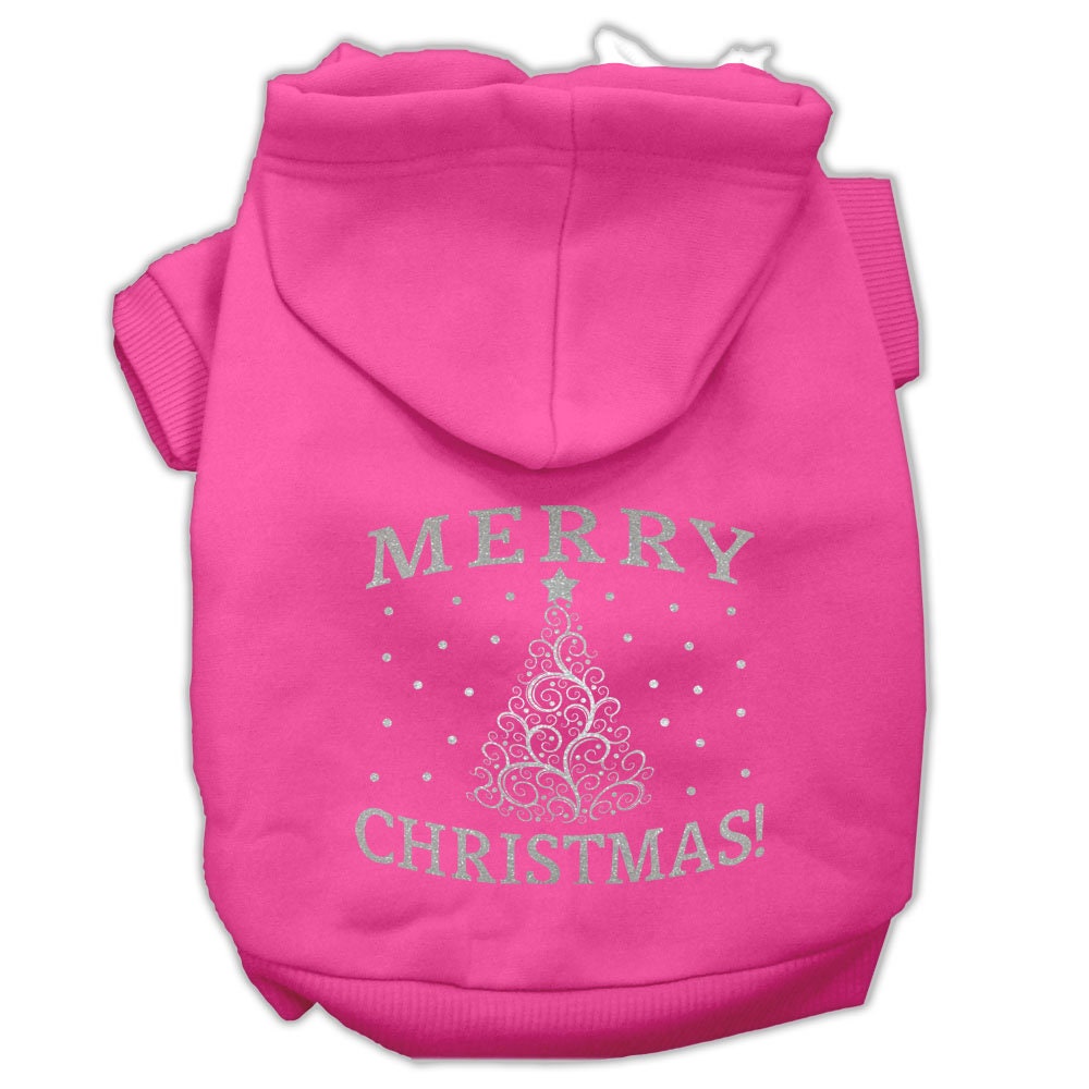 Christmas Pet Hoodie Screen Printed, "Shimmer Christmas Tree"