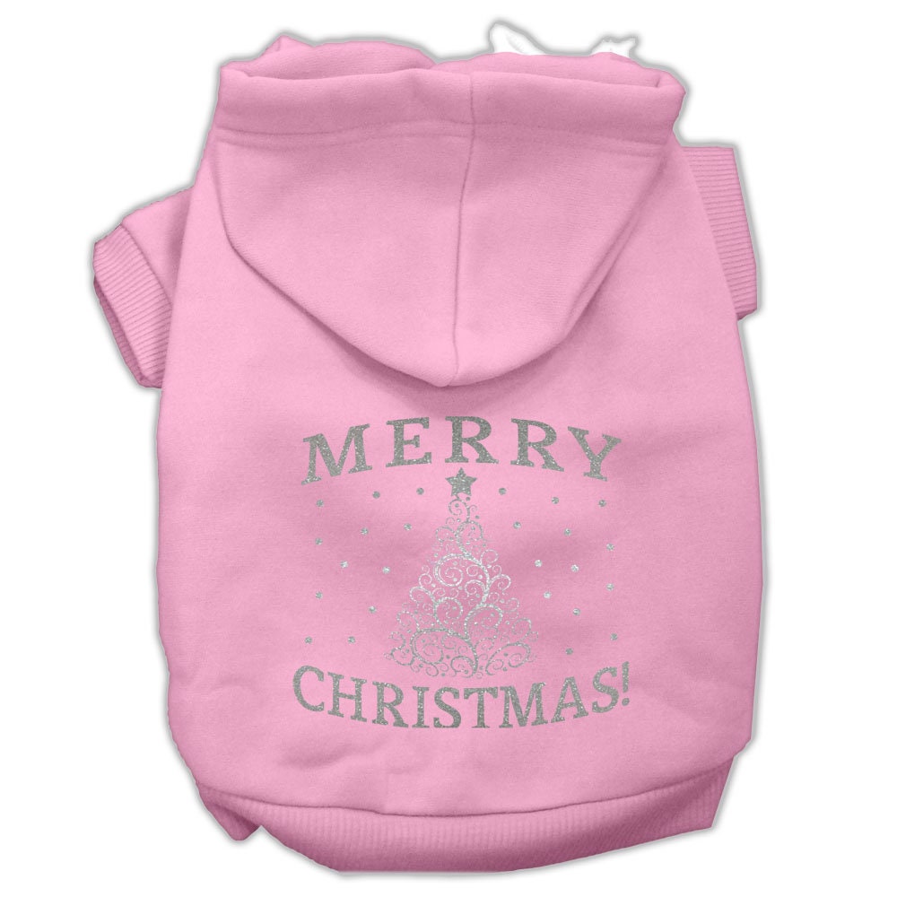 Christmas Pet Hoodie Screen Printed, "Shimmer Christmas Tree"