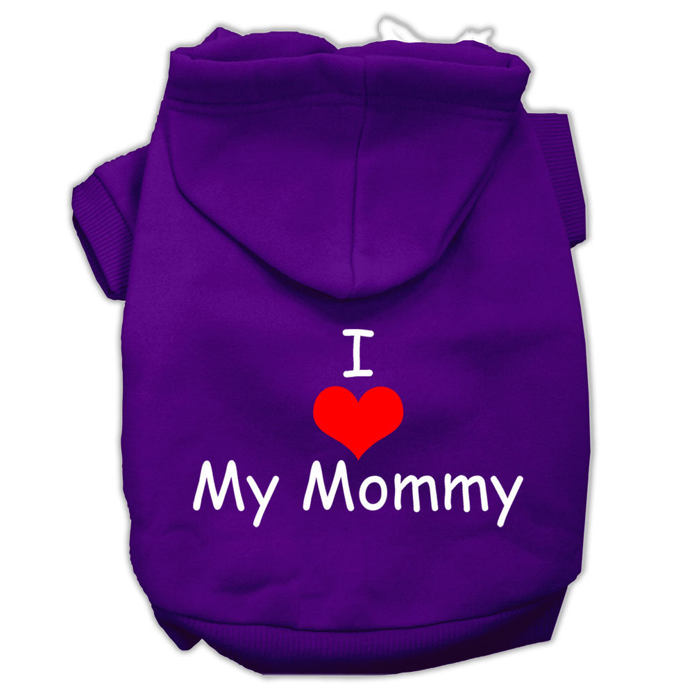 Pet Hoodie "I Love My Mommy" Purple