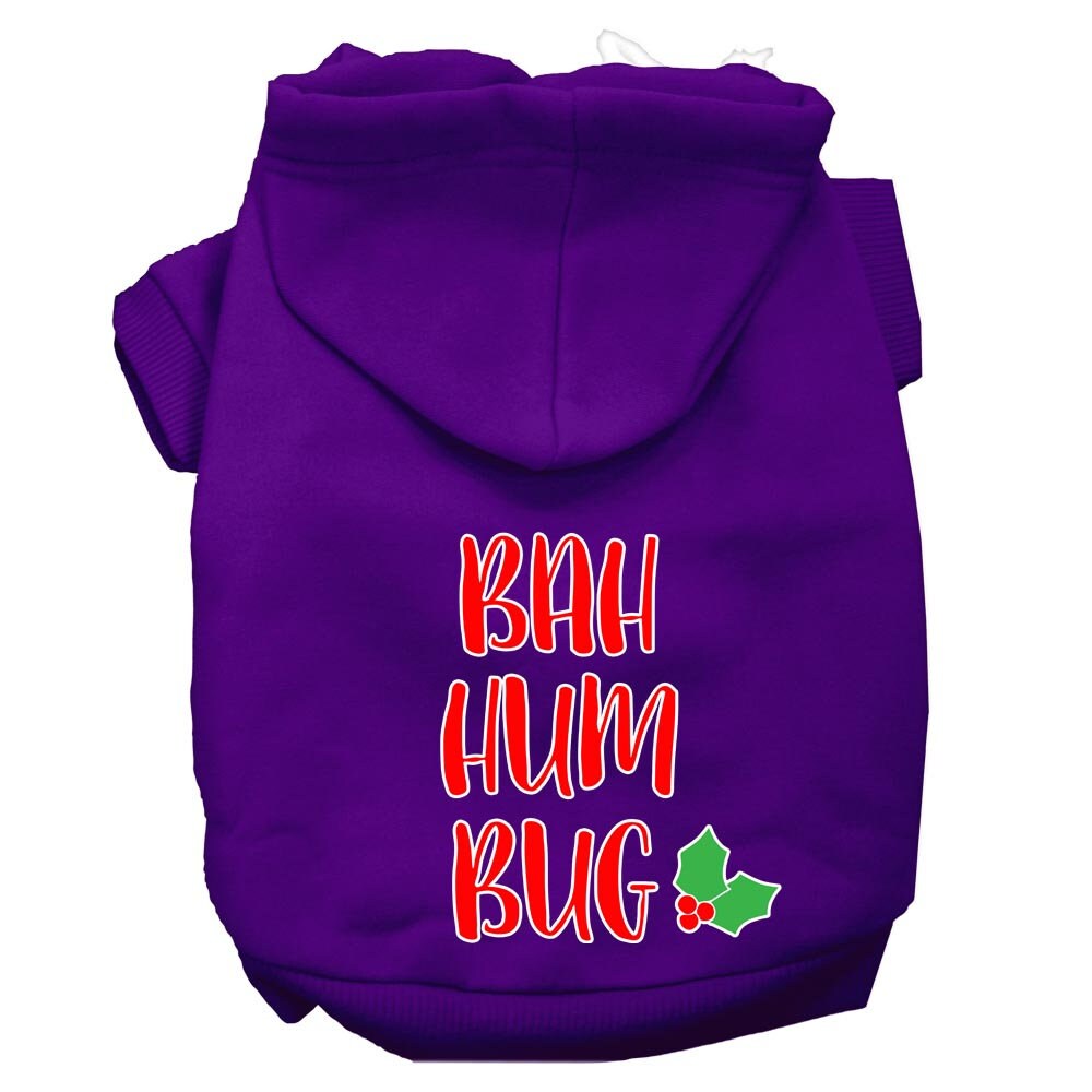Christmas Pet Hoodie Screen Printed, "Bah Humbug"