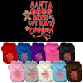 Christmas Pet Hoodie Screen Printed, "Santa Stop Here, We Have Cookies"